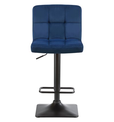 Барный стул на газлифте DOBRIN DOMINIC LM-5018, синий велюр (MJ9-117), цвет основания черный
