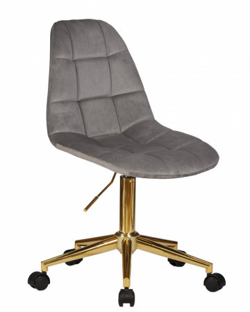 Офисное кресло для персонала DOBRIN MONTY GOLD LM-9800, серый велюр (MJ9-75)