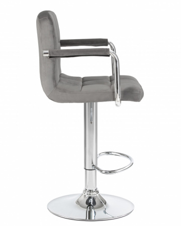 Барный стул KRUGER ARM LM-5011 велюр серый DOBRIN