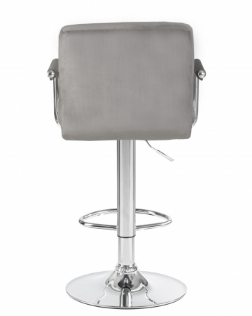 Барный стул на газлифте DOBRIN KRUGER ARM LM-5011 велюр серый 