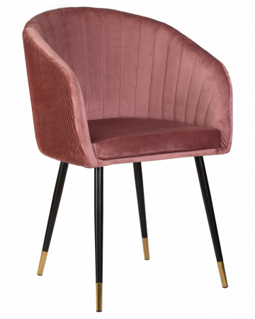 Обеденный стул DOBRIN MARY LM-7305, бронзово-розовый велюр (1922-17)
