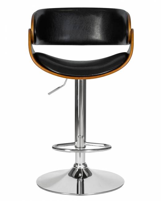 Барный стул на газлифте DOBRIN JOHN LMZ-6044 черный глянец PU ABD 002