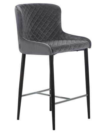 Барный стул DOBRIN CHRISTIAN'65 LML-8297S, черные ножки, темно-серый велюр (V108-91)