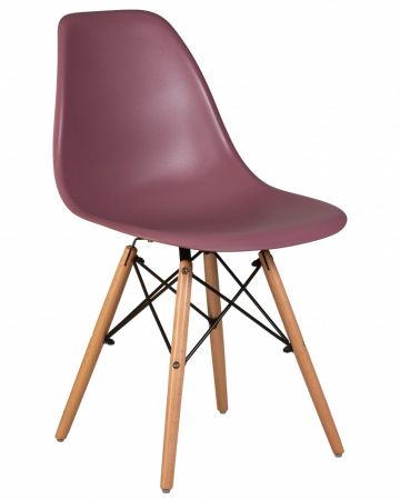 Обеденный стул DOBRIN DSW, ножки светлый бук, цвет пыльная роза (NX-P-11) пластик 