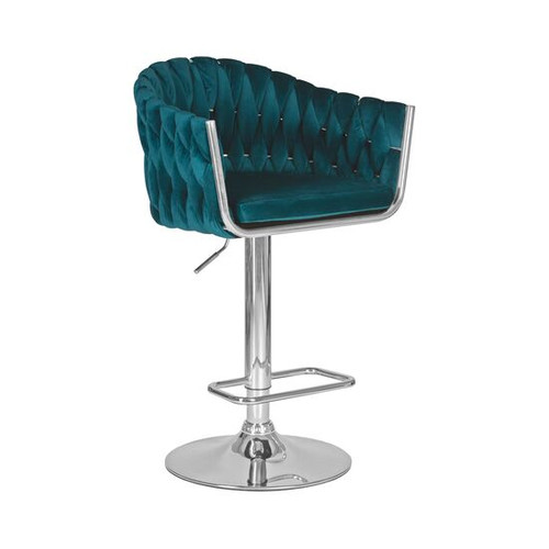 Барный стул на газлифте DOBRIN MARCEL LM-9692 цвет морской волны велюр (MJ9-99)
