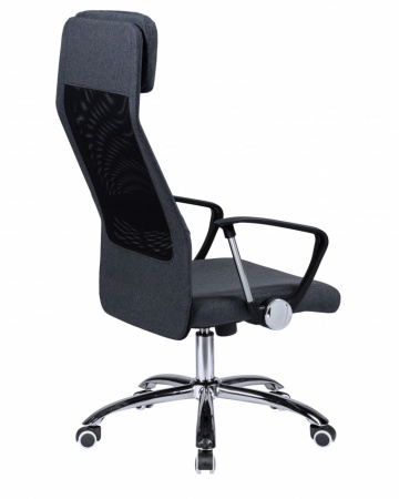 Офисное кресло для персонала DOBRIN PIERCE LMR-119B серый, основание хромированная сталь