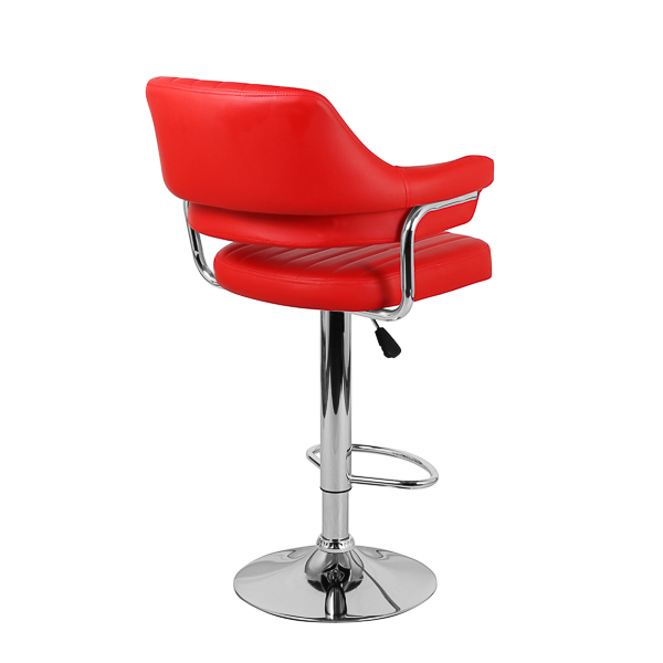 Барный стул на газлифте КАСЛ WX-2916 красный экокожа