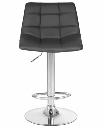 Барный стул на газлифте  DOBRIN TAILOR LM-5017, серый PU, основание хромированная сталь
