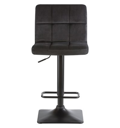 Барный стул на газлифте DOBRIN DOMINIC LM-5018, черный велюр (MJ9-101), цвет основания черный