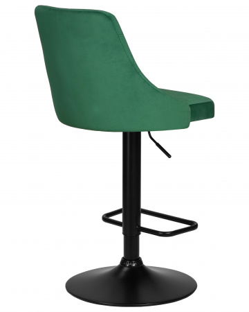 Барный стул на газлифте DOBRIN JOSEPH BLACK LM-5021_Black Base, зеленый велюр (MJ9-88), черное основание