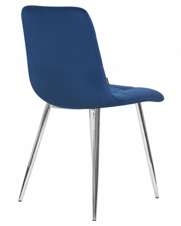 Обеденный стул DOBRIN ALEX, хром ножки, темно-синий велюр (V108-67)
