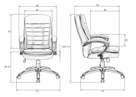 Офисное кресло для руководителей DOBRIN DONALD LMR-106B коричневое