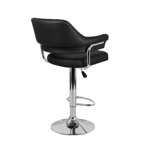 Барный стул на газлифте КАСЛ WX-2916 черный экокожа