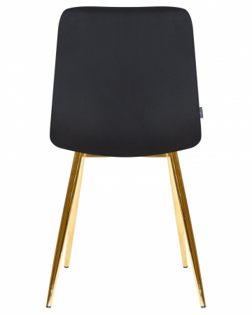 Обеденный стул DOBRIN ALEX, золотые ножки, черный велюр (V108-77)