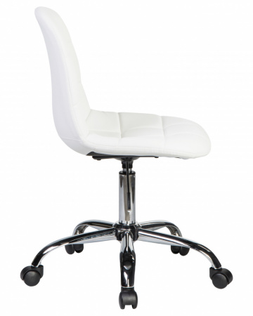 Офисное кресло для персонала DOBRIN MONTY LM-9800 белый, основание хромированная сталь