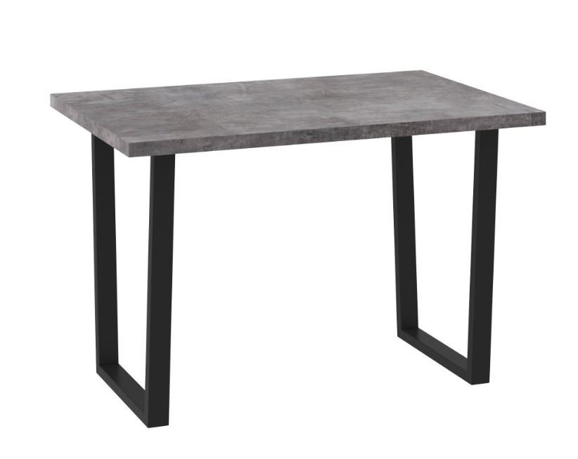СТРОНГ-120х80, стол нераздвижной Дымчатая керамика/Черный