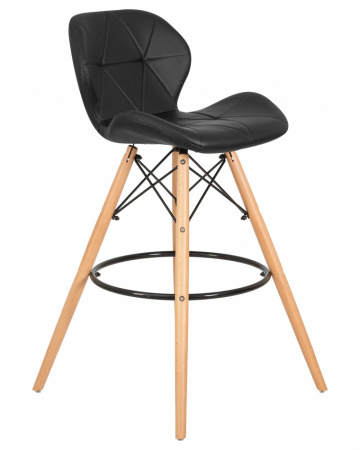 Барный стул DOBRIN BUTTERFLY BAR LMZL-302B, ножки светлый бук, цвет чёрный