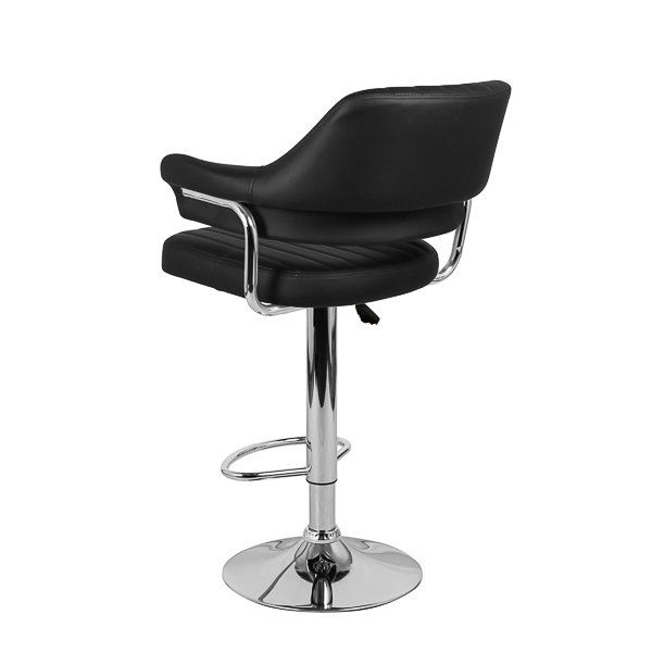 Барный стул на газлифте КАСЛ WX-2916 черный экокожа