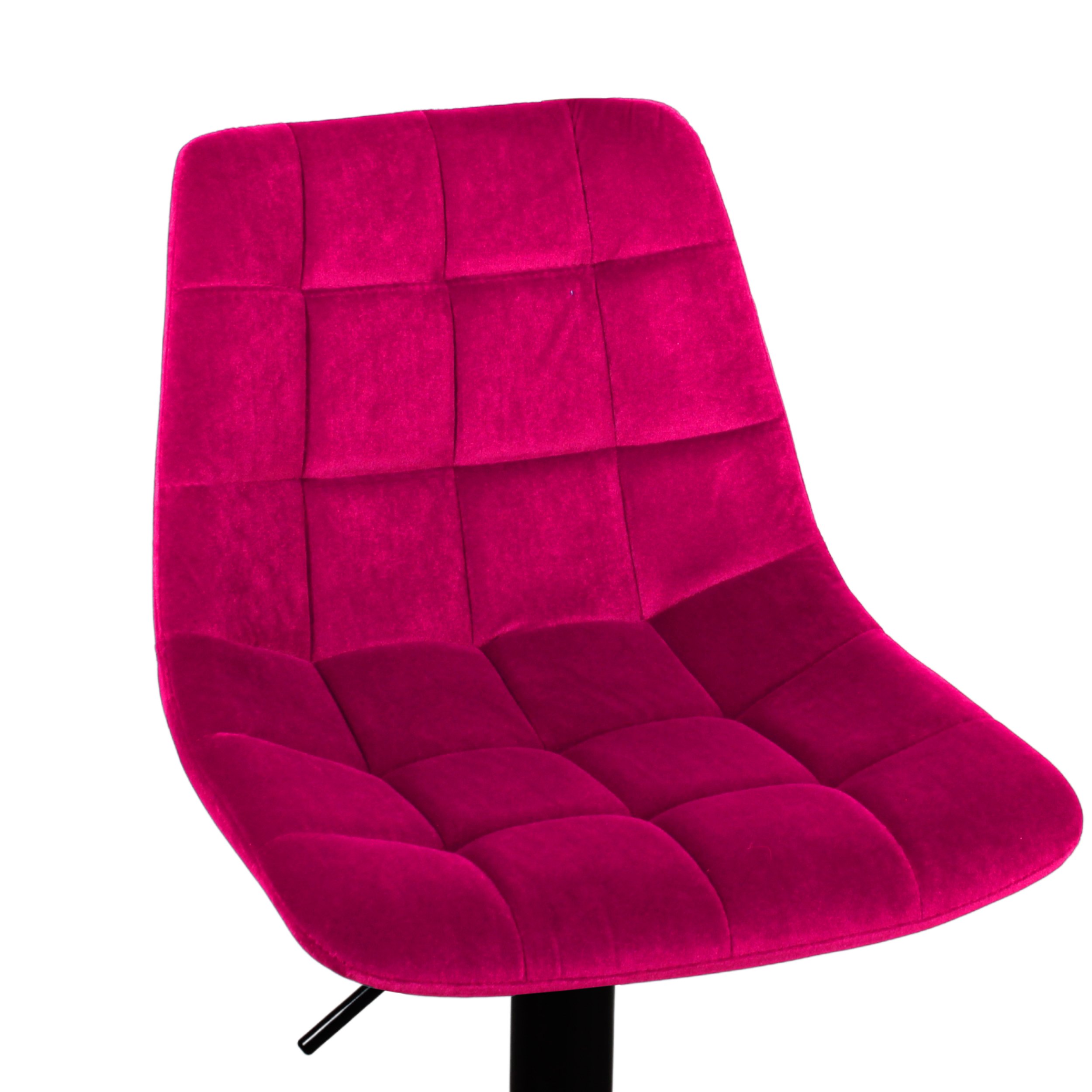 Барный стул на газлифте ЛИОН бордовый велюр, цвет основания черный