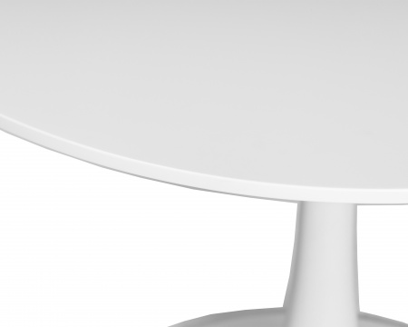 Стол круглый MIA, белая столешница, белое основание