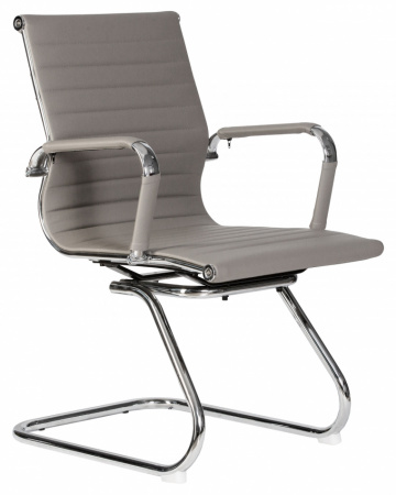 Офисное кресло для посетителей DOBRIN CODY LMR-102N, цвет серый, основание хромированная сталь