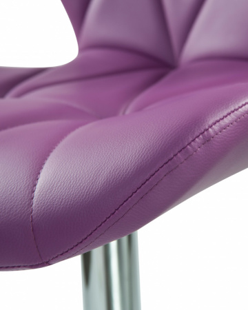 Барный стул на газлифте DOBRIN BARNY LM-5022, фиолетовый PU, основание хромированная сталь