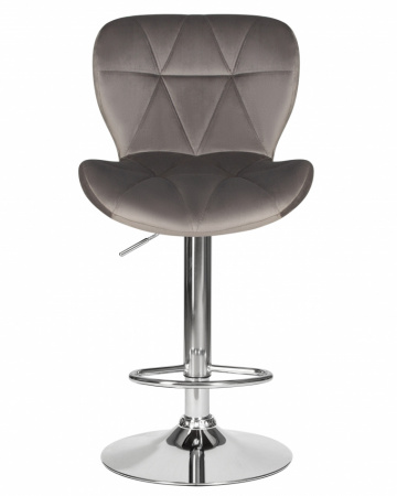 Барный стул на газлифте DOBRIN BARNY LM-5022, серый велюр (MJ9-75), цвет основания хром