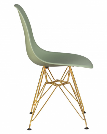 Обеденный стул DOBRIN DSR, ножки золотые, цвет мятный пластик (NX-G-09)  