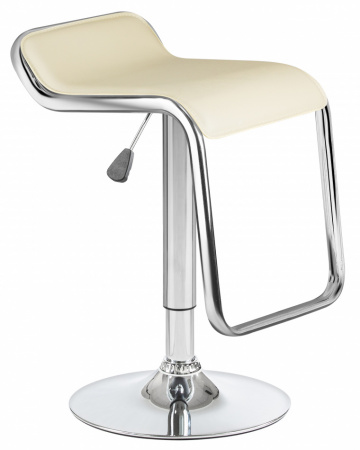 Барный стул на газлифте DOBRIN Crack LM-3021, цвет сиденья кремовый, цвет основания хром