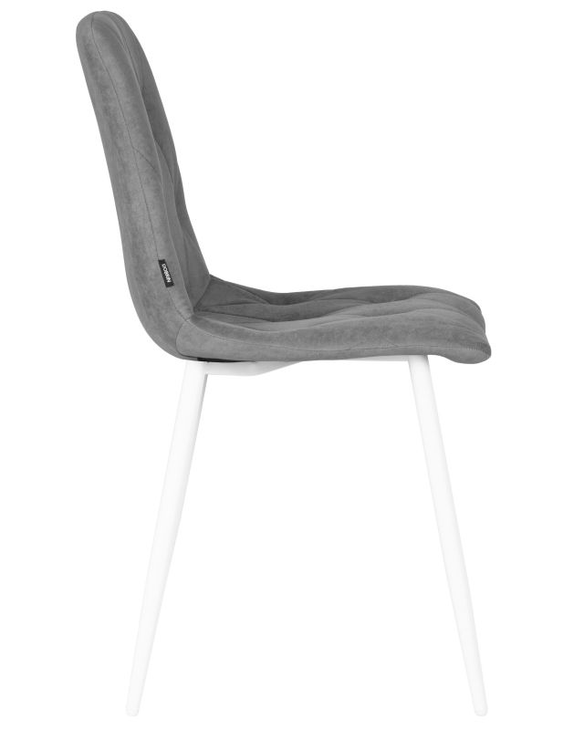 Обеденный стул DOBRIN CHILLY ROMBO, Серый Simple 33, основание белый