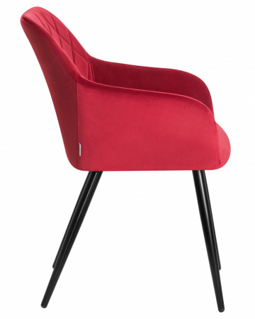 Обеденный стул DOBRIN 8266-LML ROBERT, черные матовые ножки, велюр V108-37 Бордовый