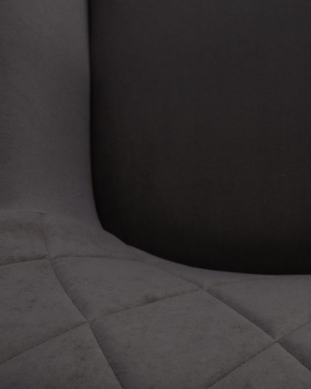 Обеденный стул DOBRIN ROBY, цвет сиденья Catania Chocolate велюр, цвет основания черный муар