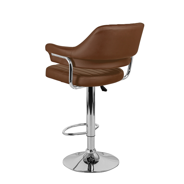 Барный стул на газлифте КАСЛ WX-2916 коричневый экокожа