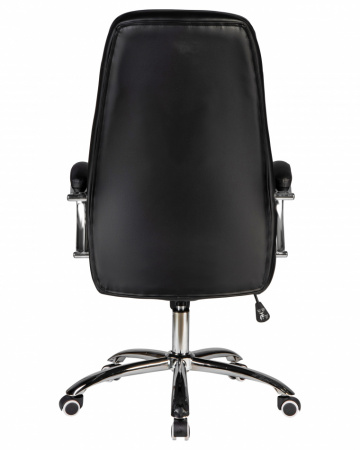 Офисное кресло для руководителей DOBRIN WILLIS LMR-115B, черный, основание хром сталь