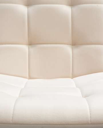 Обеденный стул DOBRIN CHILLY, Кремовый Holland 05, основание белое