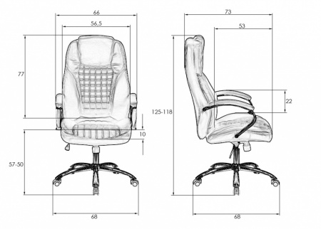 Офисное кресло для руководителей DOBRIN CHESTER LMR-114B, кремовый, основание хром сталь