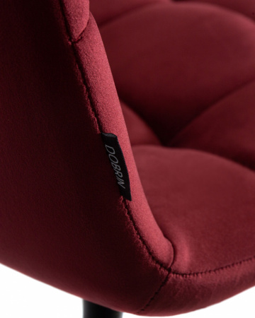 Обеденный стул DOBRIN CHILLY, Бордовый Holland 47, основание черное