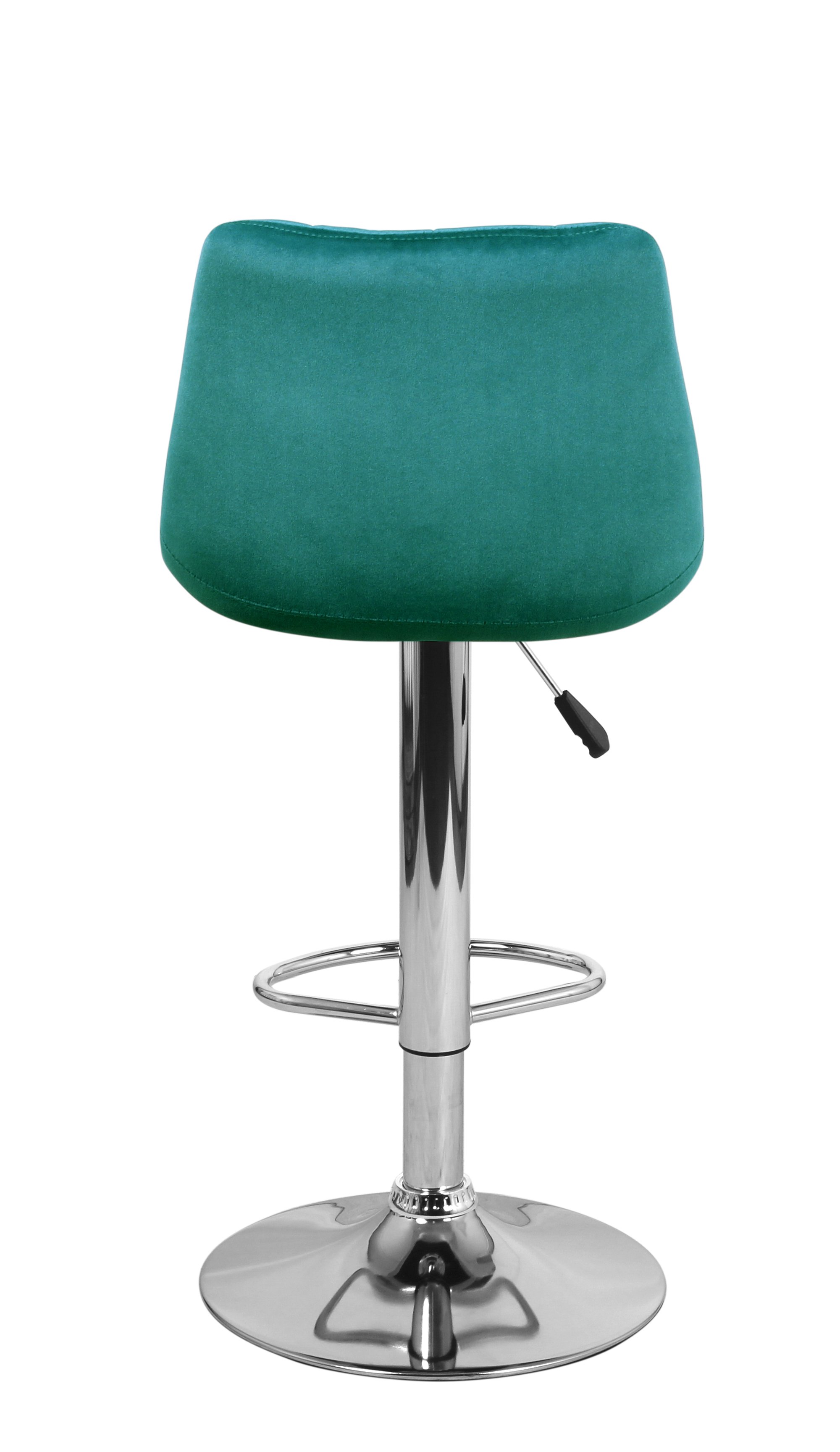 Барный стул на газлифте ТУЛОН WX-2819 зеленый велюр, основание хромированная сталь