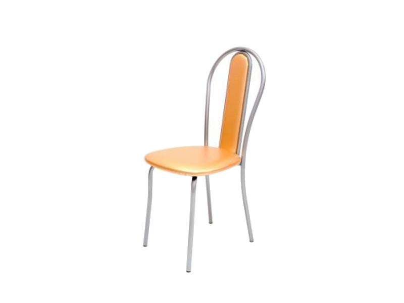 Кухонный стул Венский М серебристый металлик-апельсин