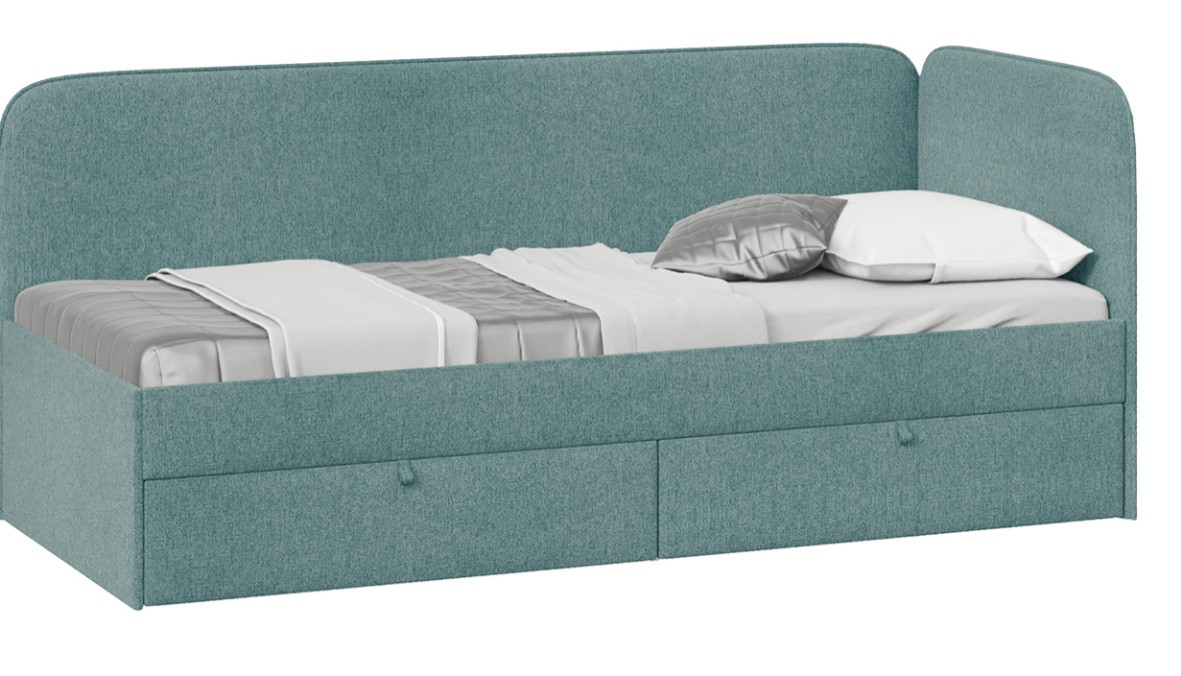 Детская кровать с мягкой обивкой Молли Тип 1 Микровелюр Scandi Indigo 11
