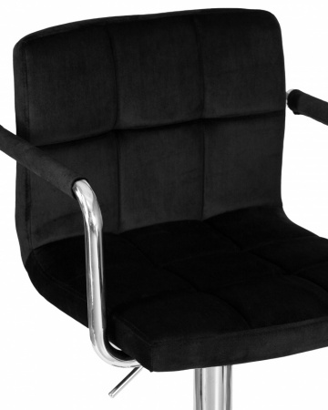 Барный стул на газлифте DOBRIN KRUGER ARM LM-5011 велюр черный 