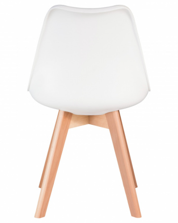 Обеденный стул DOBRIN JERRY SOFT LMZL-PP635, ножки светлый бук, цвет сиденья белый (W-02)