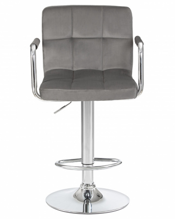 Барный стул на газлифте DOBRIN KRUGER ARM LM-5011 велюр серый 