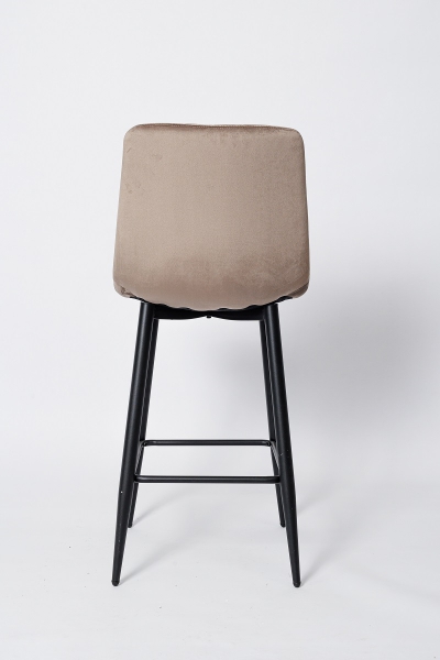 Барный стул ВC-1723, цвет темно-бежевый вельвет, черное основание 