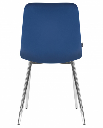 Обеденный стул DOBRIN ALEX, хром ножки, темно-синий велюр (V108-67)