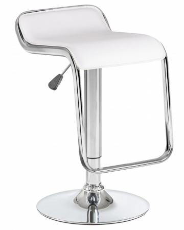 Барный стул на газлифте DOBRIN Crack LM-3021, цвет сиденья белый, цвет основания хром