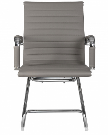 Офисное кресло для посетителей DOBRIN CODY LMR-102N, цвет серый, основание хромированная сталь