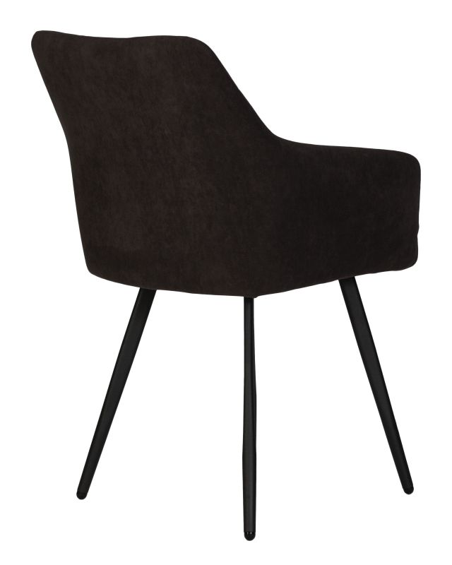 Обеденный стул DOBRIN ROBY, цвет сиденья Catania Espresso велюр, цвет основания черный муар