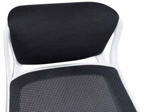 Офисное кресло для руководителей DOBRIN STEVEN BLACK LMR-109BL (белый пластик, чёрная ткань)