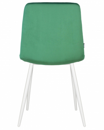 Обеденный стул DOBRIN CHILLY, Темно-зеленый Holland 30, основание белое